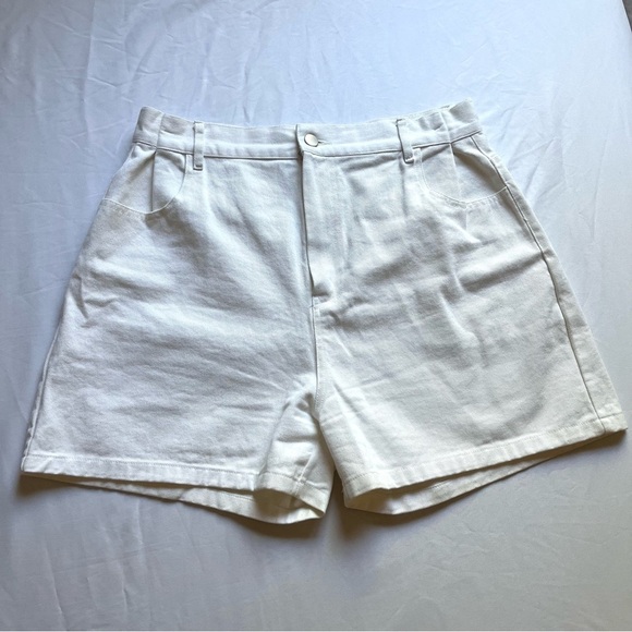 ALMINA CONCEPT white denim high rise shorts - Picture 1 of 5